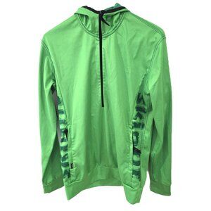 SkinFit Size Medium Mens Green Half Zip Hoodie